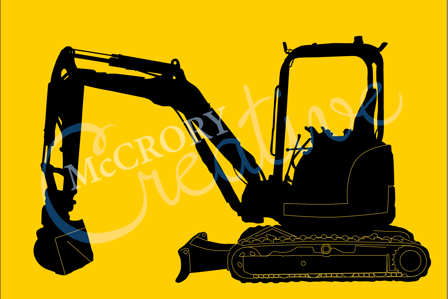 Yanmar Digger Silhouette